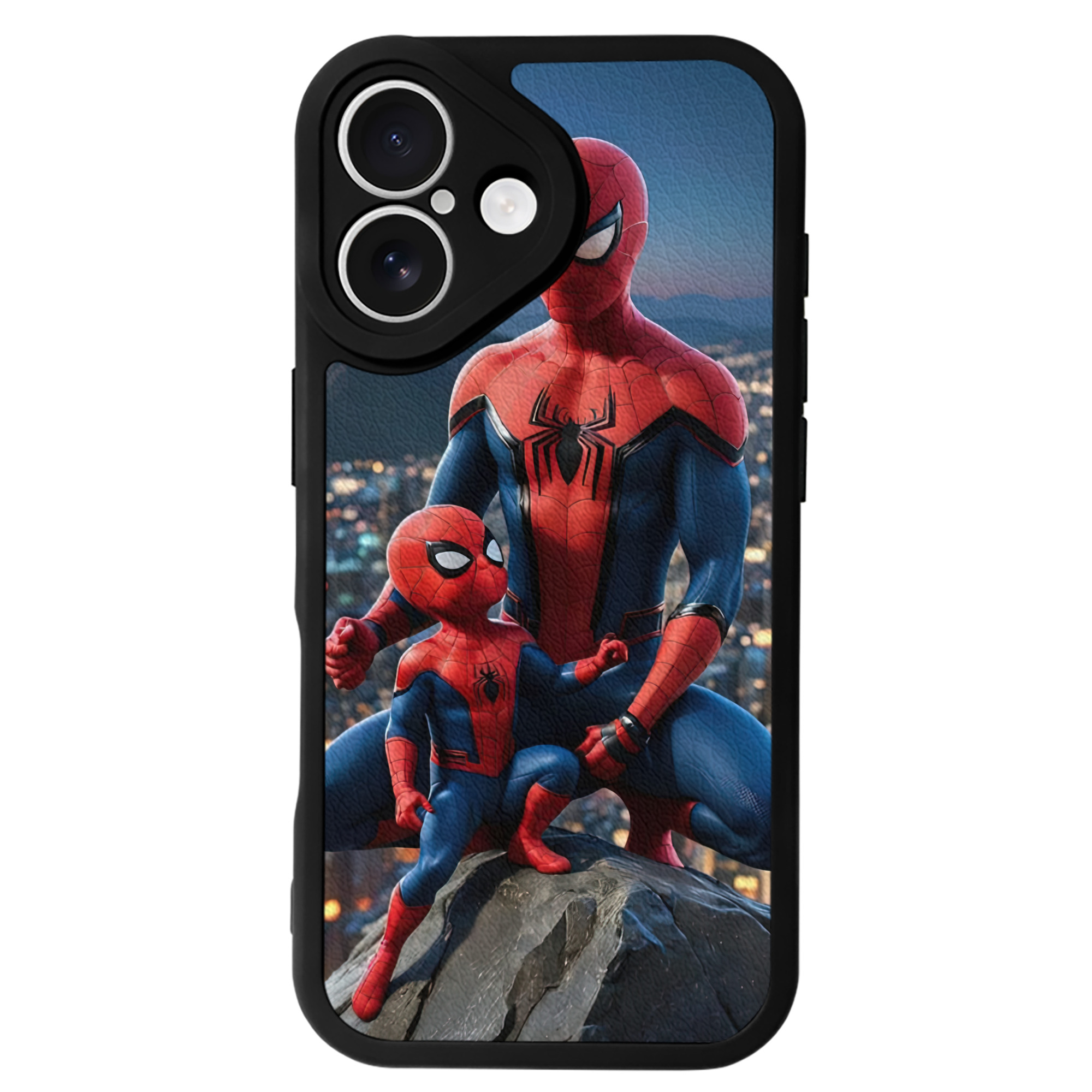 （画像用） Spider Man スパイダーマン 【iPhone 16シリーズ対応】シリコンスマホケース（レザー調） 材質：シリコン